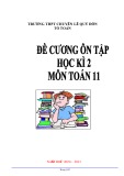 Đề cương ôn tập học kì 2 môn Toán lớp 11 năm 2020-2021 - Trường THPT chuyên Lê Qúy Đôn