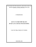 Luận văn Thạc sĩ Quản lý văn hóa: Quản lý lễ hội trên địa bàn huyện Lang Chánh, tỉnh Thanh Hoá