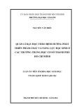 Luận án Tiến sĩ Khoa học giáo dục: Quản lí dạy học theo định hướng phát triển phẩm chất và năng lực học sinh ở các trường trung học cơ sở Thành phố Hồ Chí Minh