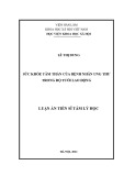 Luận án Tiến sĩ Tâm lý học: Sức khỏe tâm thần của bệnh nhân ung thư trong độ tuổi lao động