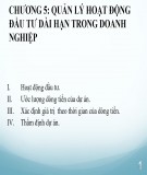 Bài giảng Tài chính doanh nghiệp: Chương 5 - ThS. Thân Thế Sơn Tùng