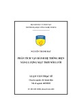 Luận văn Thạc sĩ Kỹ thuật điện: Phân tích vận hành hệ thống điện năng lượng mặt trời nối lưới