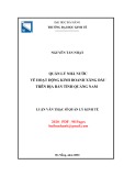 Luận văn Thạc sĩ Quản lý kinh tế: Quản lý nhà nước về kinh doanh xăng dầu trên địa bàn tỉnh Quảng Nam