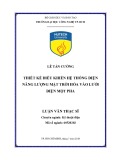 Luận văn Thạc sĩ Kỹ thuật điện: Thiết kế điều khiển hệ thống điện năng lượng mặt trời hòa vào lưới điện một pha