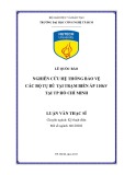 Luận văn Thạc sĩ Kỹ thuật điện: Nghiên cứu hệ thống bảo vệ các bộ tụ bù tại trạm biến áp 110kV tại TP. Hồ Chí Minh