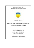 Luận văn Thạc sĩ Kỹ thuật điện: Phân tích hệ thống điện lai năng lượng mặt trời và gió