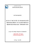 Luận văn Thạc sĩ Quản lý kinh tế: Quản lý nhà nước về chi khám chữa bệnh bảo hiểm y tế tại bảo hiểm xã hội huyện Đăk Glei tỉnh Kon Tum