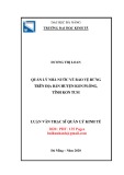 Luận văn Thạc sĩ Quản lý kinh tế: Quản lý nhà nước về bảo vệ rừng trên địa bàn huyện Kon Plông tỉnh Kon Tum