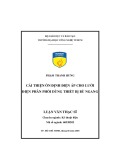 Luận văn Thạc sĩ Kỹ thuật điện: Cải thiện ổn định điện áp cho lưới điện phân phối dùng thiết bị bù ngang