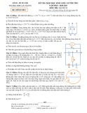 Đề thi học sinh giỏi môn Vật lí lớp 11 cấp trường năm 2020-2021 - Trường THPT Lưu Hoàng
