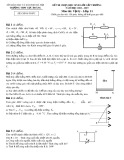 Đề thi học sinh giỏi môn Vật lí lớp 11 cấp trường năm 2018-2019 - Trường THPT Lưu Hoàng