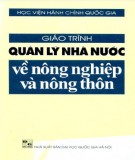 Giáo trình Quản lý nhà nước về nông nghiệp và nông thôn: Phần 2 - PGS.TS Phạm Kim Giao