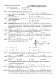 Đề thi KSCL môn Vật lý lớp 12 - Trường THPT Lưu Hoàng