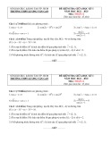 Đề kiểm tra giữa học kì 1 môn Toán lớp 11 năm 2022-2023 có đáp án - Trường THPT Lương Văn Can
