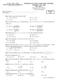 Đề thi KSCL môn Toán lớp 11 năm 2021-2022 có đáp án - Trường THPT Thuận Thành số 1 (Mã đề 132)