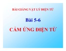 Bài giảng Vật lý điện từ - Bài 5-6: Cảm ứng điện từ