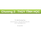 Bài giảng Thủy lực đại cương - Chương 2: Thủy tĩnh học (TS. Mai Quang Huy)