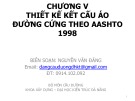 Bài giảng Thiết kế nền mặt đường - Chương 5: Thiết kế kết cấu áo đường cứng theo AASHTO 1998