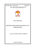 Luận văn Thạc sĩ Quản lý kinh tế: Kiểm tra thuế tại địa bàn huyện Cư Jút tỉnh Đắk Nông