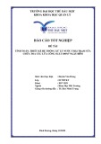 Báo cáo tốt nghiệp: Tính toán thiết kế hệ thống xử lí nước thải toa tàu lửa công suất 100 m3 ngày/đêm