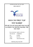 Báo cáo tốt nghiệp: Kế toán phải trả người lao động tại Trường Đại học Thủ Dầu Một