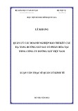 Luận văn Thạc sĩ Quản lý kinh tế: Quản lý các doanh nghiệp bảo trì kết cấu hạ tầng đường sắt sau cổ phần hóa tại Tổng công ty Đường sắt Việt Nam