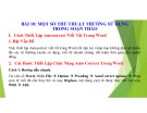 Bài giảng Soạn thảo văn bản hành chính nâng cao bài 10: Một số thủ thuật thường sử dụng trong soạn thảo