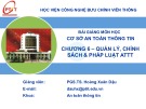 Bài giảng Cơ sở an toàn thông tin: Chương 6 - PGS.TS. Hoàng Xuân Dậu