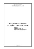 Đề cương An toàn và an ninh mạng - Trường Đại học Sao Đỏ