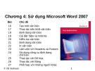 Bài giảng Máy tính căn bản: Chương 4 - Sử dụng Microsoft Word 2007