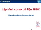 Bài giảng Lập trình cơ sở dữ liệu JDBC