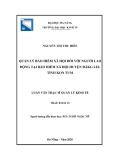 Luận văn Thạc sĩ Quản lý kinh tế: Quản lý bảo hiểm xã hội đối với người lao động tại Bảo hiểm xã hội huyện Đăk Glei, Tỉnh Kon Tum