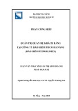 Luận văn Thạc sĩ Quản trị kinh doanh: Quản trị quan hệ khách hàng tại Công ty bảo hiểm PJICO Đà Nẵng (Petrolimex)