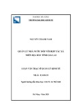 Luận văn Thạc sĩ Quản lý kinh tế: Quản lý nhà nước đối với hợp tác xã trên địa bàn tỉnh Gia Lai