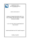 Luận văn Thạc sĩ Quản trị kinh doanh: Đánh giá thành tích viên chức tại Sở Lao động Thương binh và Xã hội tỉnh Quảng Bình