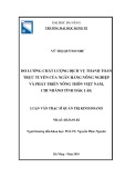 Luận văn Thạc sĩ Quản trị kinh doanh: Đo lường chất lượng dịch vụ thanh toán trực tuyến tại Ngân hàng Nông nghiệp và Phát triển nông thôn Việt Nam, chi nhánh tỉnh Đắk Lắk