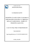 Luận văn Thạc sĩ Quản trị kinh doanh: Ảnh hưởng của chất lượng và giá dịch vụ chơi golf đến sự hài lòng và ý định quay trở lại của khách hàng - Nghiên cứu tình huống tại Đà Nẵng