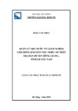 Luận văn Thạc sĩ Quản lý kinh tế: Quản lý nhà nước về giảm nghèo cho đồng bào dân tộc thiểu số trên địa bàn huyện Đông Giang, tỉnh Quảng Nam