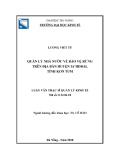 Luận văn Thạc sĩ Quản lý kinh tế: Quản lý nhà nước về bảo vệ rừng trên địa bàn huyện Ia H’Drai, tỉnh Kon Tum