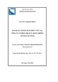 Luận văn Thạc sĩ Quản trị kinh doanh: Đánh giá thành thích nhân viên tại Công ty cổ phần dịch vụ Hàng không Sân bay Đà Nẵng