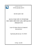 Luận văn Thạc sĩ Quản lý kinh tế: Quản lý nhà nước về vốn hỗ trợ phát triển chính thức (ODA) trên địa bàn tỉnh Kon Tum