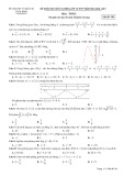 Đề khảo sát chất lượng môn Toán lớp 12 năm 2020-2021 có đáp án - Sở GD&ĐT Cần Thơ (Mã đề 101)