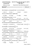 Đề thi KSCL môn Toán lớp 12 năm 2021-2022 có đáp án (Đợt 2) - Sở GD&ĐT Thanh Hóa (Mã đề 101)