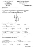 Đề thi KSCL môn Toán lớp 12 năm 2021-2022 có đáp án (Đợt 2) - Sở GD&ĐT Nam Định (Mã đề 911)