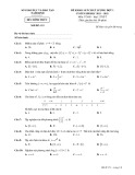 Đề thi KSCL môn Toán lớp 12 năm 2021-2022 có đáp án (Đợt 1) - Sở GD&ĐT Nam Định (Mã đề 122)