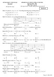 Đề thi KSCL cuối năm môn Toán lớp 12 năm 2020-2021 - Sở GD&ĐT Hà Nam (Mã đề 101)
