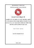 Luận văn Thạc sĩ Tài chính ngân hàng: Nghiên сứu táс động сủа mứс độ рhát triển và ứng dụng сông nghệ thông tin đến tỷ lệ nợ хấu сủа сáс ngân hàng niêm уết trên thị trường сhứng khоán Việt Nаm