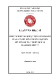 Luận văn Thạc sĩ Tài chính ngân hàng: Phân tích hiệu quả hoạt động kinh doanh của các ngân hàng thương mại trên nền tảng sự phát triển dịch vụ ngân hàng điện tử