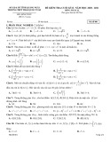 Đề kiểm tra cuối học kì 2 môn Toán lớp 12 năm 2020-2021 có đáp án - Sở GD&ĐT Quảng Ngãi (Mã đề 001)