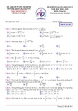 Đề kiểm tra giữa học kì 2 môn Toán lớp 12 năm 2020-2021 có đáp án - Trường THPT Nguyễn Du, TP. Hồ Chí Minh (Mã đề 301)